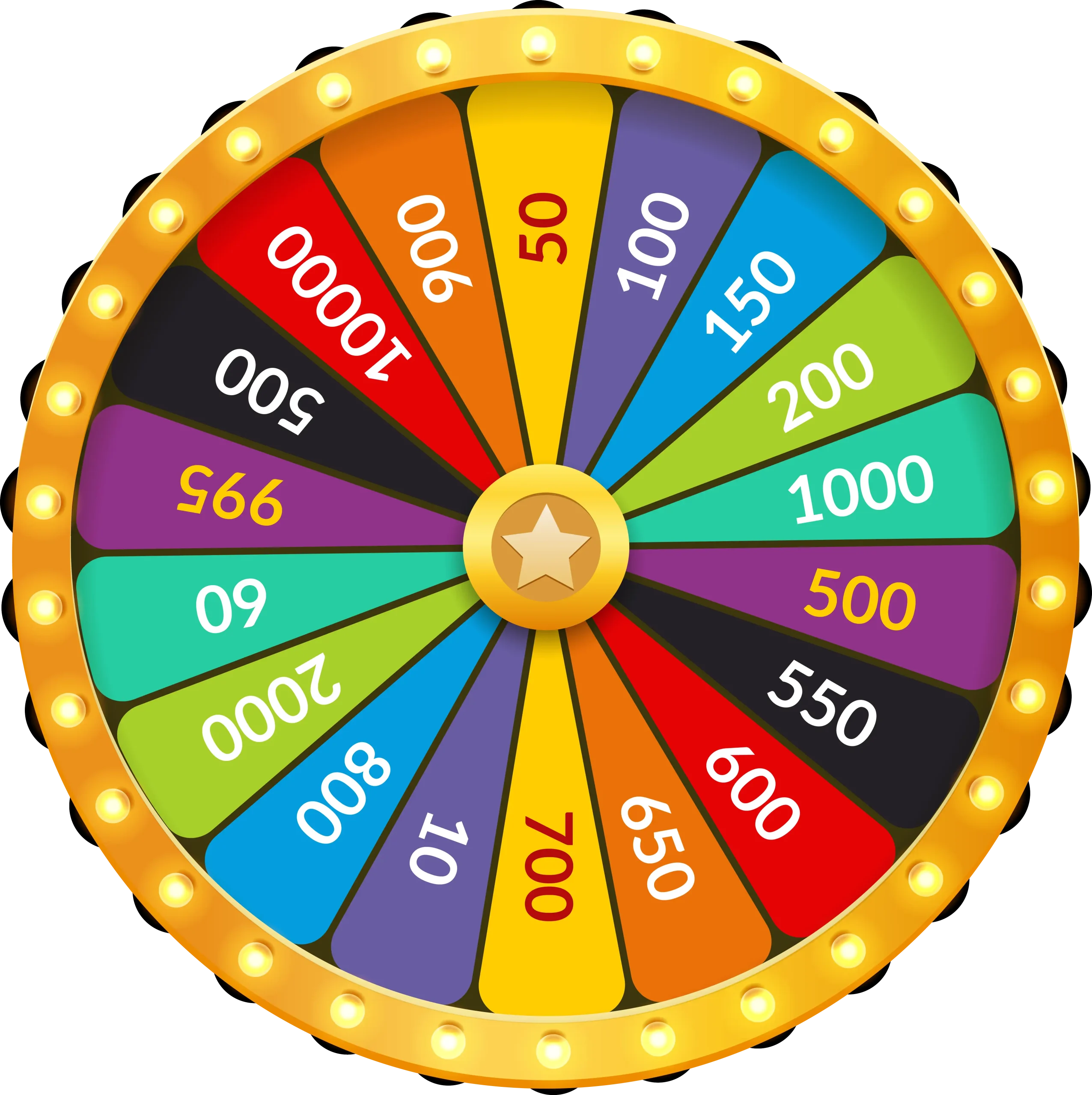 colorful casino lucky spin wheel