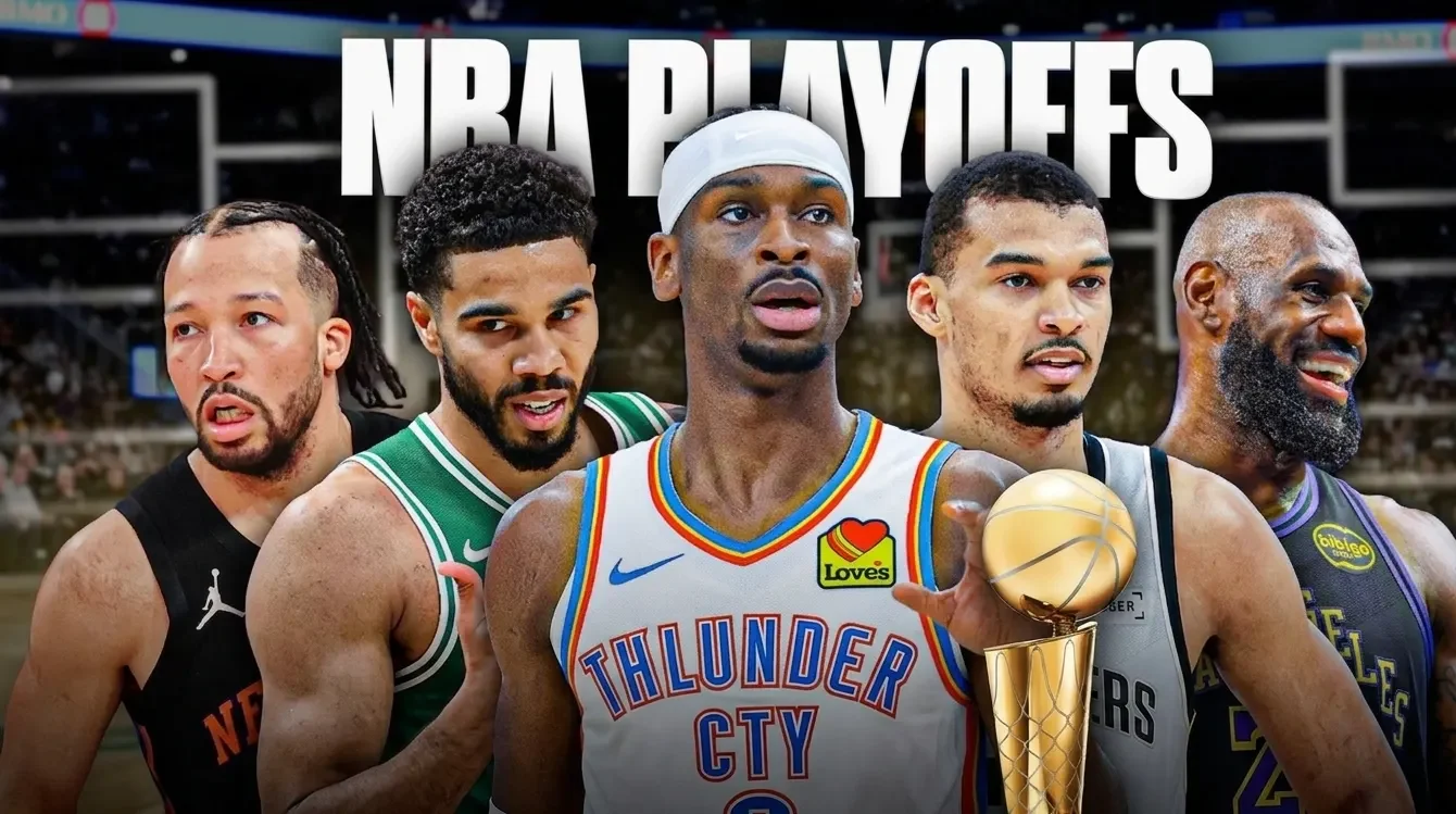 Winbuz NBA playoff insights showing elimination game intensity with players in action during high pressure 2026 first round closeout matches